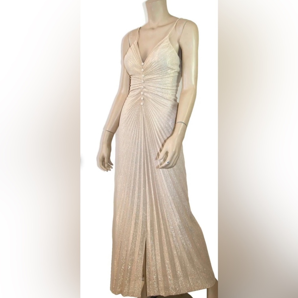 1970s New Leaf by Samir Marilyn Monroe Travilla inspired Lurex dress